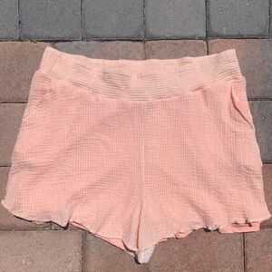 Torrid Peach Cotton Pull-On Shorts with Lining